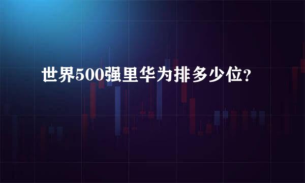 世界500强里华为排多少位？