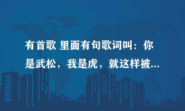 有首歌 里面有句歌词叫：你是武松，我是虎，就这样被你降伏。 这首歌叫什么 ？ 知道的讲哈拜托各位大神