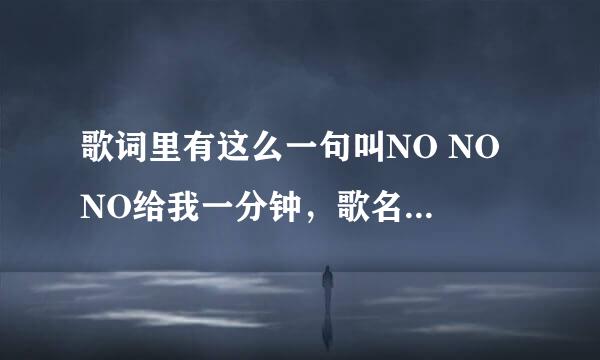 歌词里有这么一句叫NO NO NO给我一分钟，歌名叫什么？