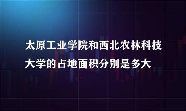 太原工业学院和西北农林科技大学的占地面积分别是多大