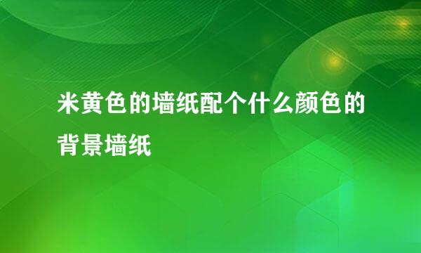 米黄色的墙纸配个什么颜色的背景墙纸