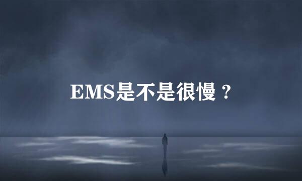 EMS是不是很慢 ?