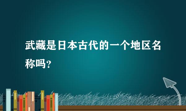 武藏是日本古代的一个地区名称吗？