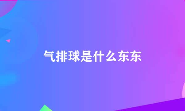 气排球是什么东东