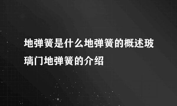 地弹簧是什么地弹簧的概述玻璃门地弹簧的介绍