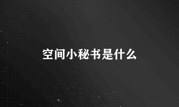 空间小秘书是什么