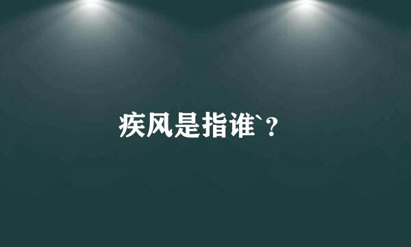 疾风是指谁`？