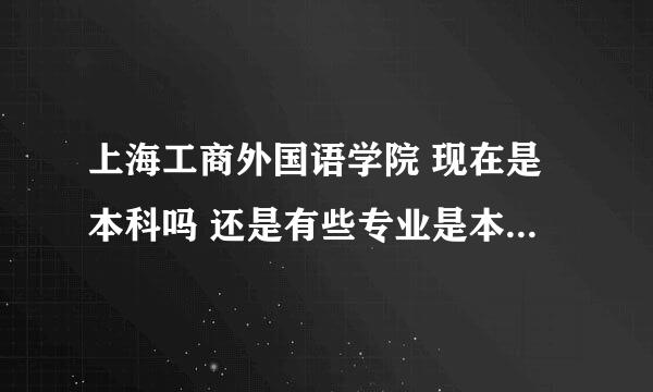 上海工商外国语学院 现在是本科吗 还是有些专业是本科 谢谢