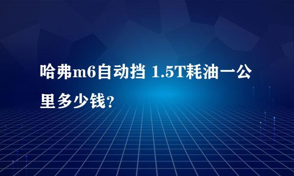 哈弗m6自动挡 1.5T耗油一公里多少钱？