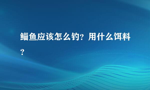 鲻鱼应该怎么钓？用什么饵料？