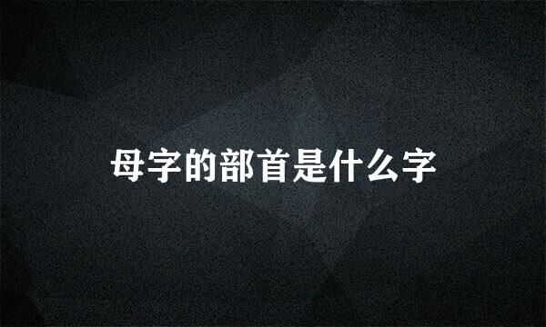 母字的部首是什么字