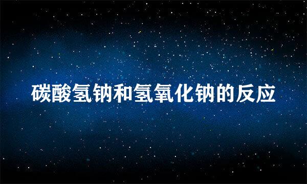 碳酸氢钠和氢氧化钠的反应