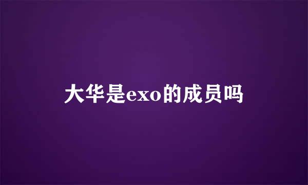 大华是exo的成员吗