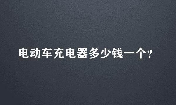 电动车充电器多少钱一个？