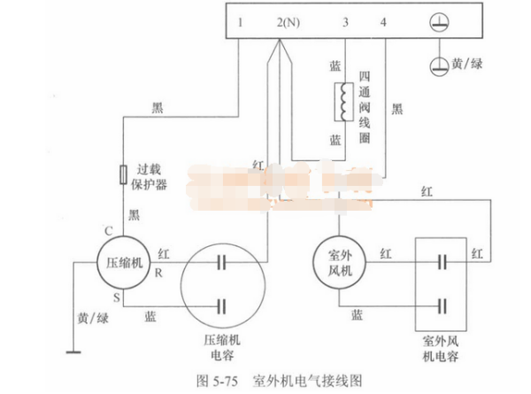 格力1、5P空调电容接线图