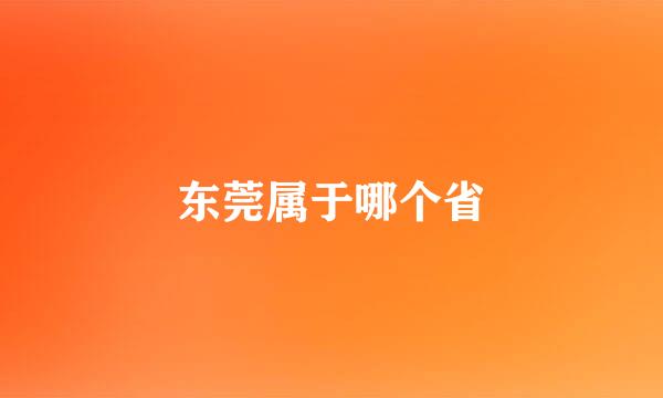 东莞属于哪个省