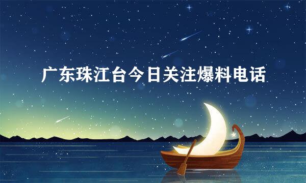 广东珠江台今日关注爆料电话