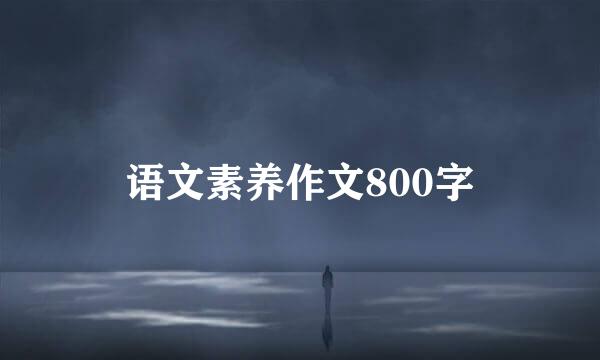 语文素养作文800字