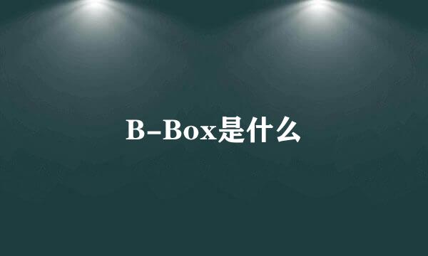 B-Box是什么