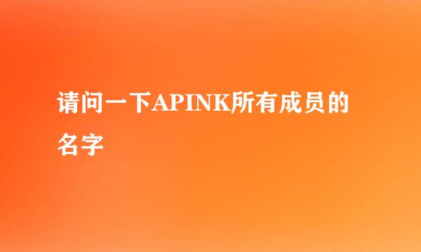 请问一下APINK所有成员的名字