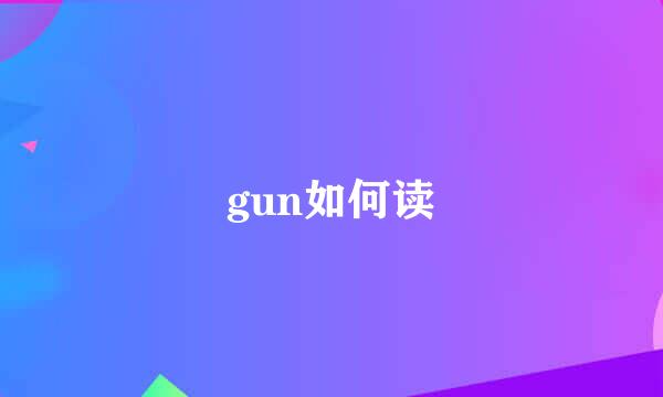 gun如何读