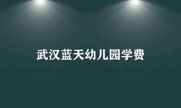 武汉蓝天幼儿园学费