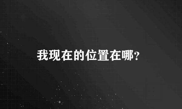 我现在的位置在哪？