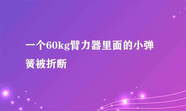 一个60kg臂力器里面的小弹簧被折断