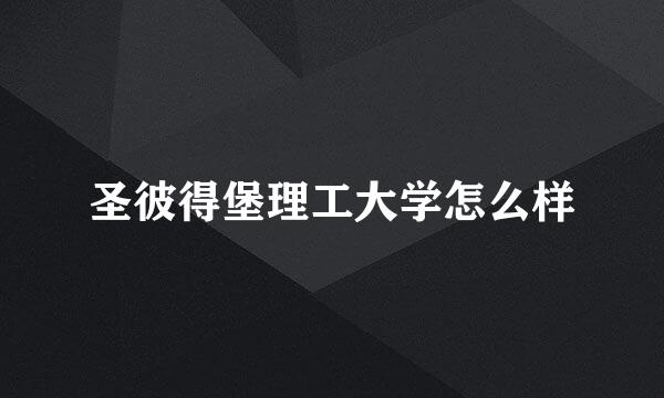 圣彼得堡理工大学怎么样