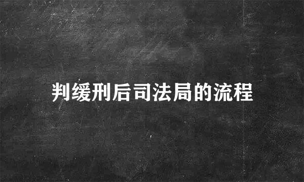 判缓刑后司法局的流程