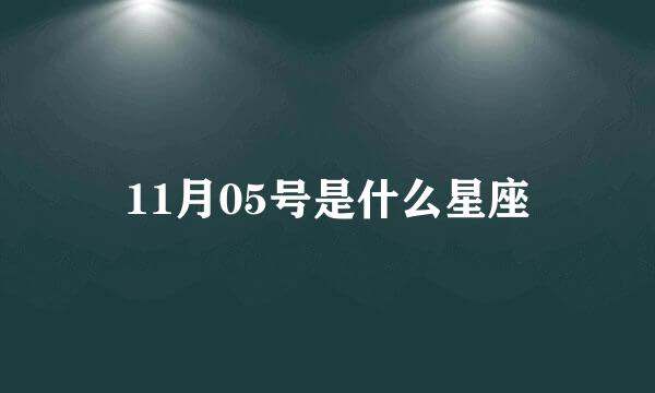 11月05号是什么星座