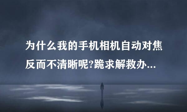 为什么我的手机相机自动对焦反而不清晰呢?跪求解救办法!!!!