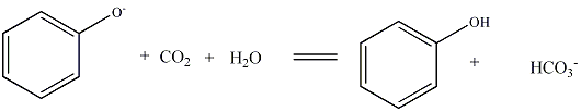 苯酚钠与二氧化碳的离子反应方程式。