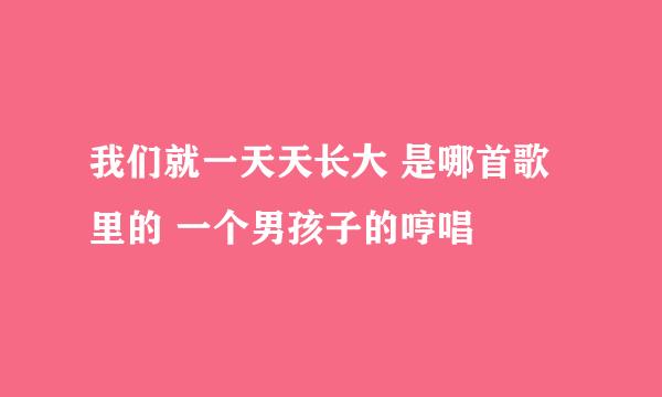 我们就一天天长大 是哪首歌里的 一个男孩子的哼唱