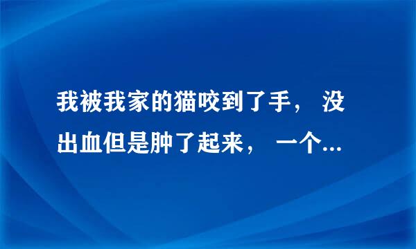 我被我家的猫咬到了手， 没出血但是肿了起来， 一个月里被咬过2次