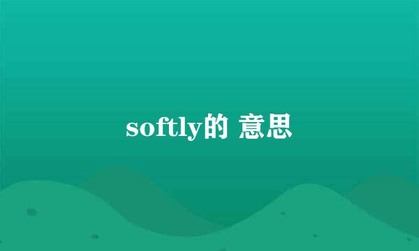 softly的 意思