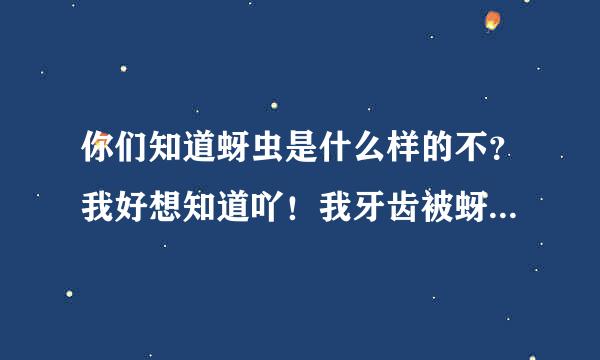 你们知道蚜虫是什么样的不？我好想知道吖！我牙齿被蚜虫蛀了个好大的洞！现在牙齿还有药物呢！蚜虫是什么样子的？