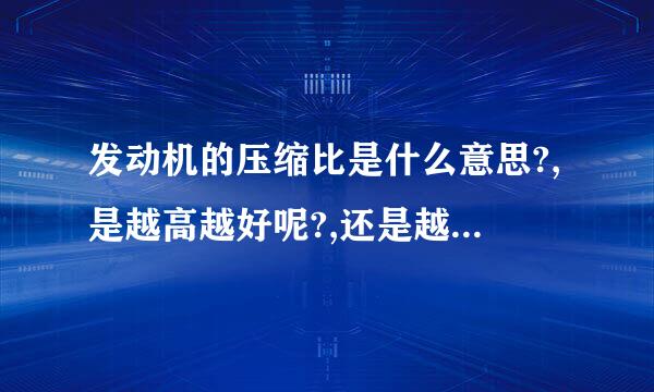 发动机的压缩比是什么意思?,是越高越好呢?,还是越低越好呢?