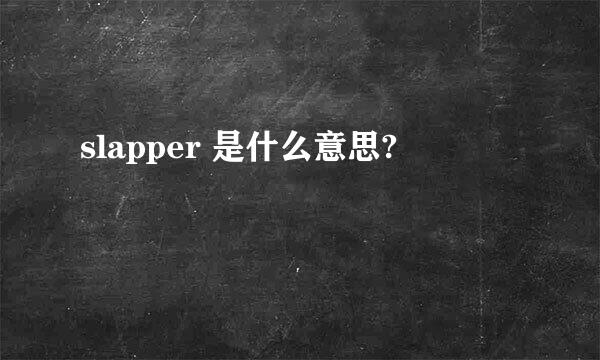 slapper 是什么意思?