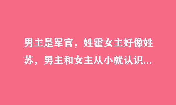 男主是军官，姓霍女主好像姓苏，男主和女主从小就认识，小时候男主在