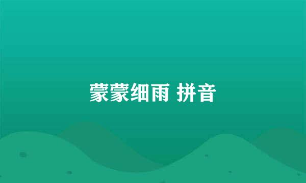 蒙蒙细雨 拼音