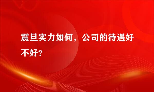 震旦实力如何，公司的待遇好不好？