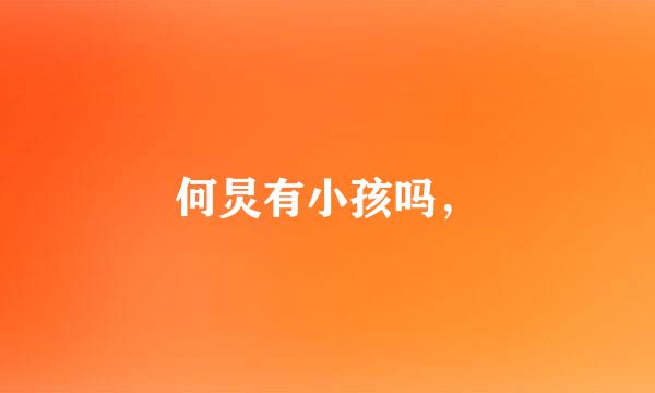 何炅有小孩吗，