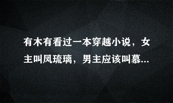 有木有看过一本穿越小说，女主叫凤琉璃，男主应该叫慕离殇是七王爷，女主实际上是太后和将军的女儿。