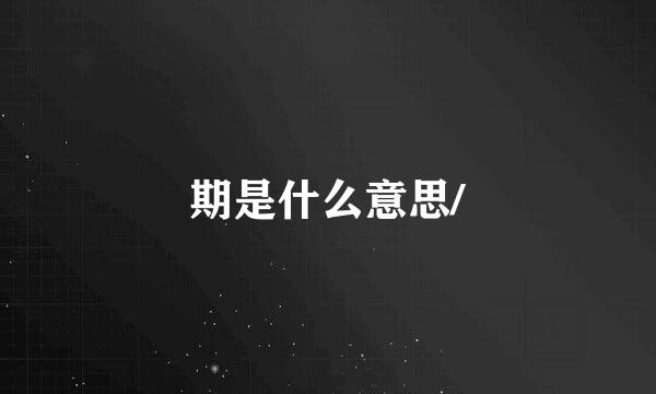 期是什么意思/