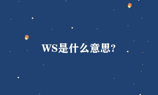 WS是什么意思?