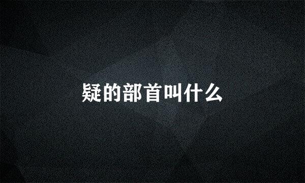 疑的部首叫什么