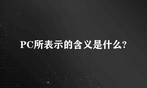 PC所表示的含义是什么?