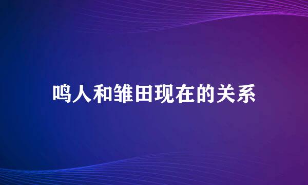 鸣人和雏田现在的关系