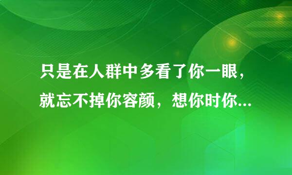 只是在人群中多看了你一眼，就忘不掉你容颜，想你时你在天边，想你时你在眼前……这首歌叫什么名字？谢谢